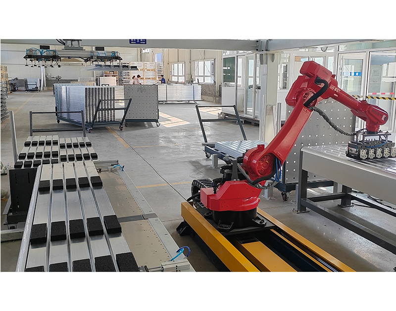 光伏铝型材涂胶机器人生产线